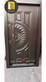 درب ضدسرقت روی فلزی (نیم گل) قهوه ای