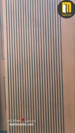 درب ضدسرقت شیشه خور دستگیره مخفی راش رنگ CNC - Image 3
