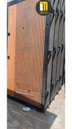 درب ضدسرقت دستگیره مخفی راش شیشه سکوریت دستگیره مخفی CNC رنگ - Image 2