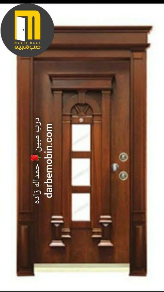 درب ضدسرقت شیشه خور برجسته پشت CNC