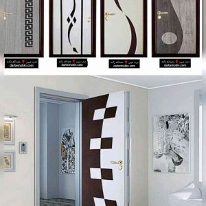 درب سرویس درب حمام ضدآب طرح دار و سادهebs