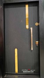 درب ضدسرقت مشکی PVC استیل خور و CNC - Image 2