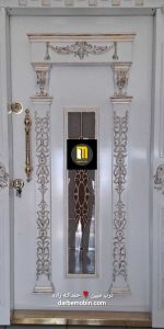 درب ضدسرقت تک قاب شیشه دار برجسته جدید کد 896 - Image 2