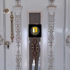 درب ضدسرقت تک قاب شیشه دار برجسته جدید کد 896