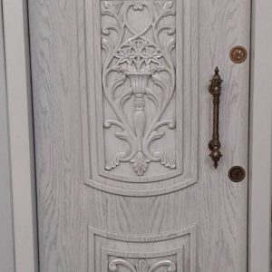 درب ضدسرقت دوقاب سفید برجسته جدید کد 878