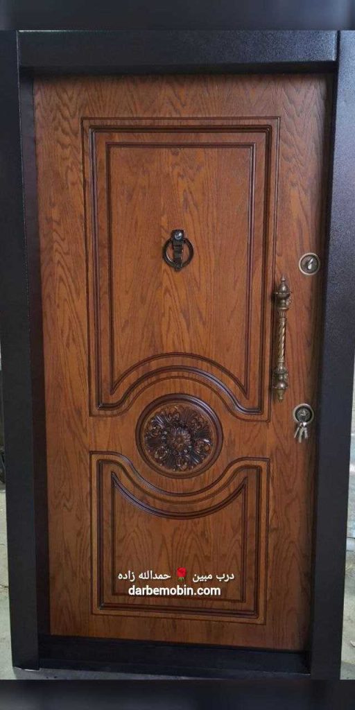 درب ضدسرقت دوقاب خورشیدی راش برجسته جدید کد 860