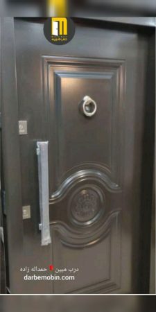 درب ضدسرقت روی فلز دوقاب مشکی مدرن جدید کد 834