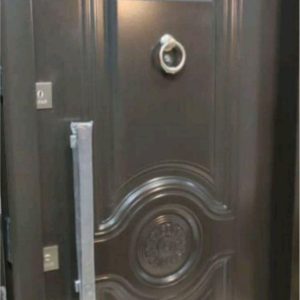 درب ضدسرقت روی فلز دوقاب مشکی مدرن جدید کد 834
