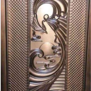 درب ضدسرقت روی فلز تک قاب زنبوری مسی مدرن جدید کد 826