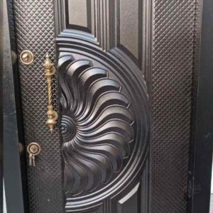 درب ضدسرقت روی فلز مشکی نیم حلال جدید مدرن کد 814
