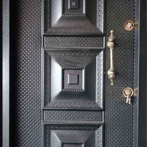 درب ضدسرقت روی فلز سه قاب مشکی جدید مدرن کد 796