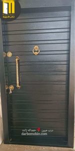 درب ضدسرقت روی فلز طرح ترمو مشکی جدید مدرن کد 780 - Image 2