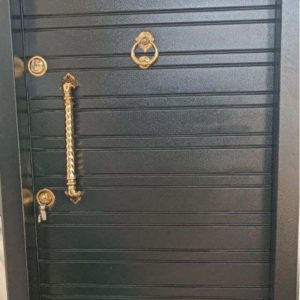 درب ضدسرقت روی فلز طرح ترمو مشکی جدید مدرن کد 780