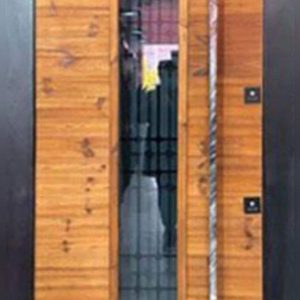 درب ضدسرقت ترمو شیشه حفاظ دار فولادی مدرن جدید کد 754