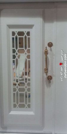 درب لابی روی فلز مدرن درب ضدسرقت لابی یکونیم لنگه جدید کد 716